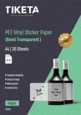 מדבקות PET אקריליות שקוף חלבי