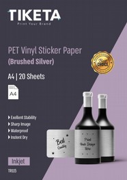 מדבקות PET אקריליות כסף מוברש מדבקות PET אקריליות כסף מוברש