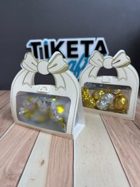 קופסת פפיון שני חלקים עם קופסת PVC- קטנה קופסת פפיון שני חלקים עם קופסת PVC- קטנה